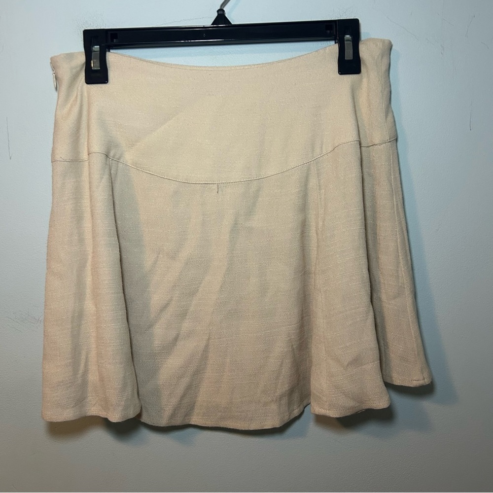 Free People Beige Flare Mini Skirt Size 6